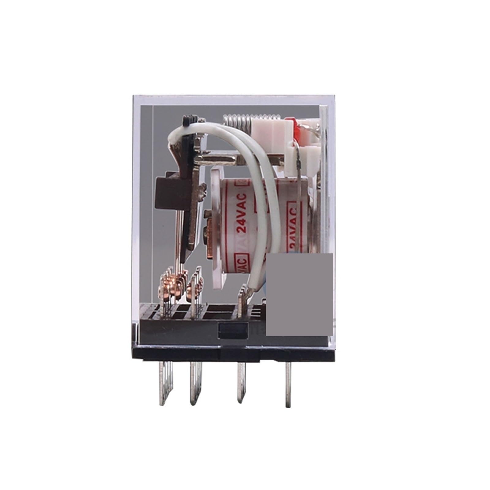 Relais 14 broches 24V AC JZX-22F pour automatisme industriel avec socle