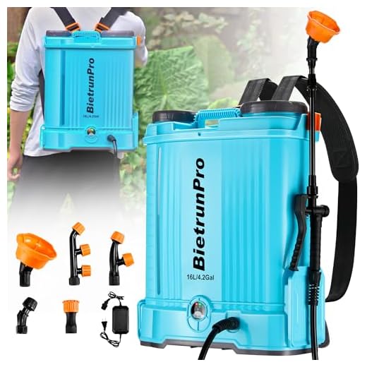 Electric Backpack Sprayer with Mixer and 4 Gallons