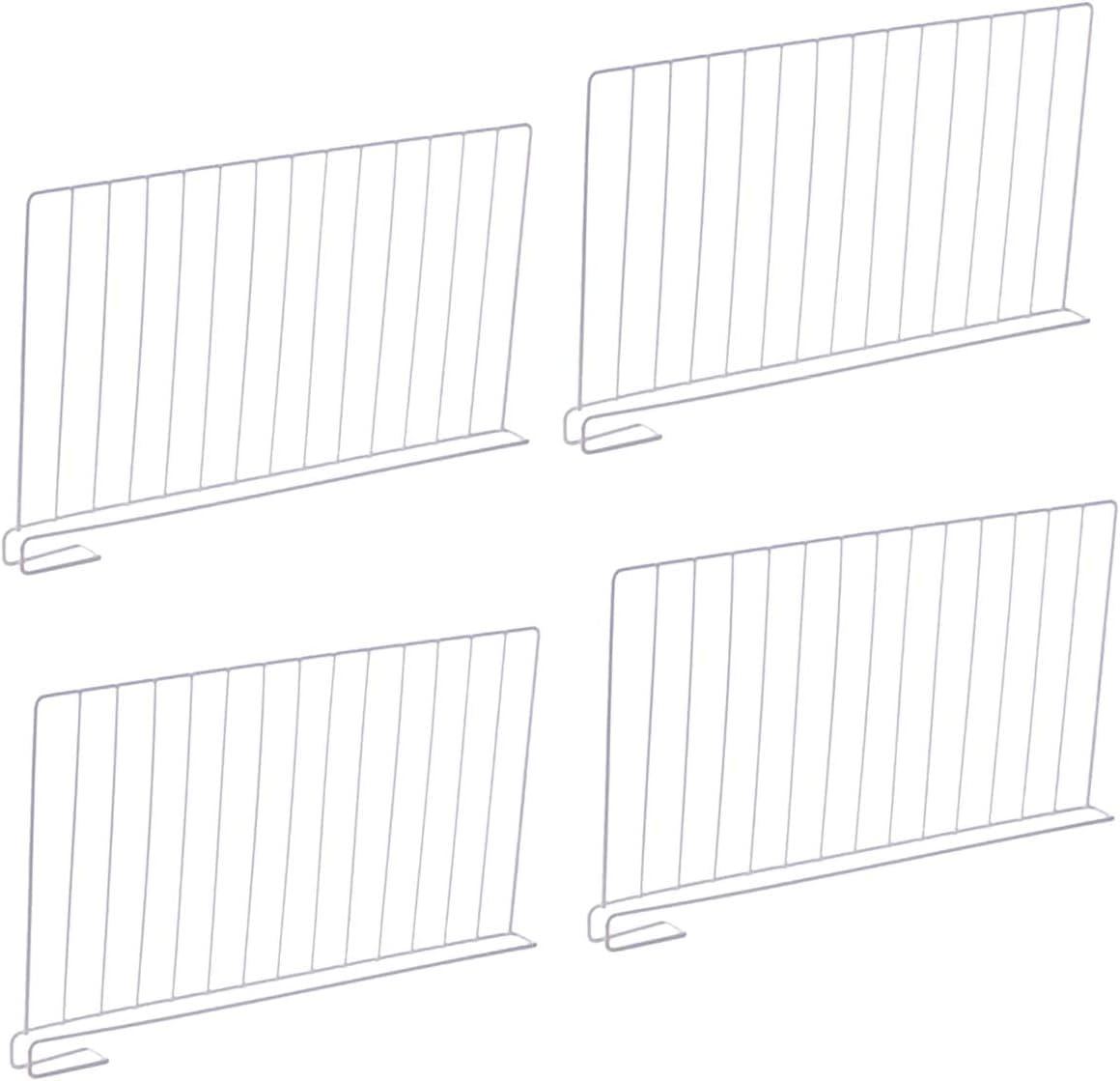 Séparateurs d'étagères en métal PHYNEDI 50x30cm lot de 4 pour armoire blanc