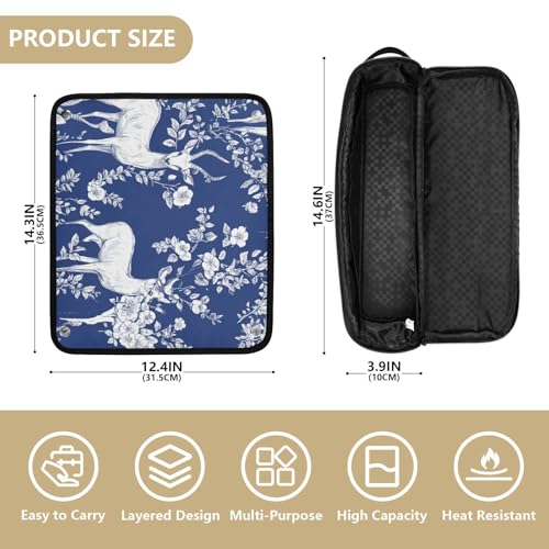Bolsa para herramientas de cabello y tapete resistente al calor miniatura 4