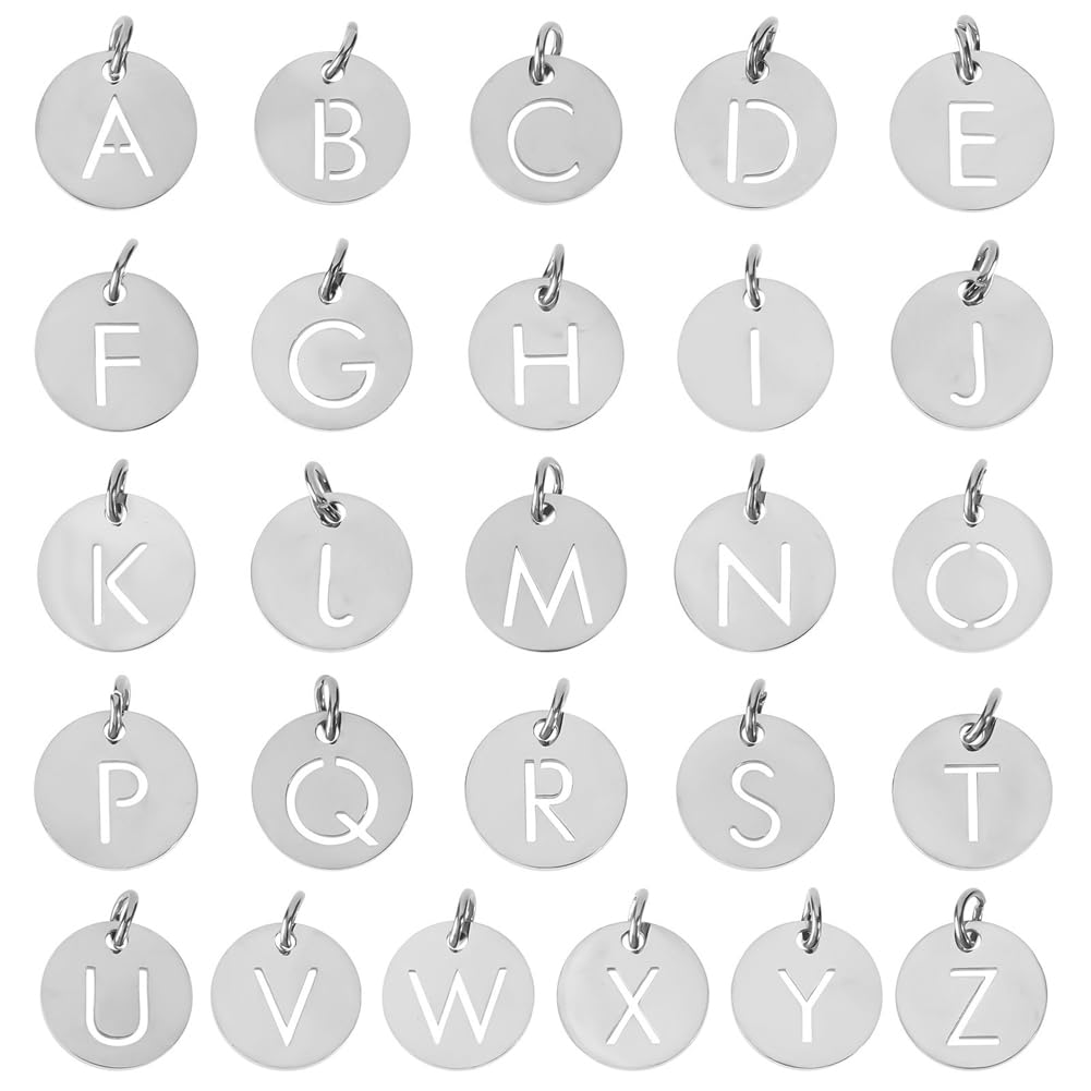 Breloques initiales rondes pour créer des cadeaux d'anniversaire personnalisés et uniques