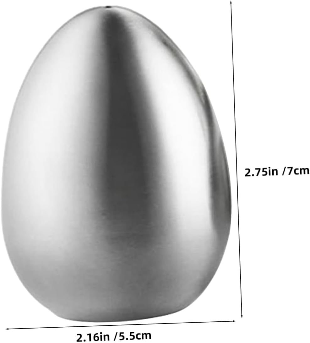 Stainless Steel Egg-shaped Spice Shaker for Easy Dispensing Sugar and Pepper Container for Kitchen Use and Rustproof Seasoning Tool