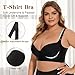 FXYNYQI Full Back Coverage Bras for Women, Fashion Deep Cup Hide Back Fat Bra with Shapewear Incorporated Push Up (Black,38E)
