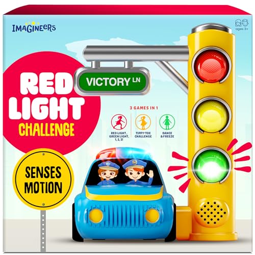 Imagineers Red Light Challenge Game for Kids - 3 4 5 6 Year Old Boy Birthday Gift - Girls Toys for Ages 5-7 - Kids Games for Age 4-8 for 4 Year Old Girl & Boys - Party Games