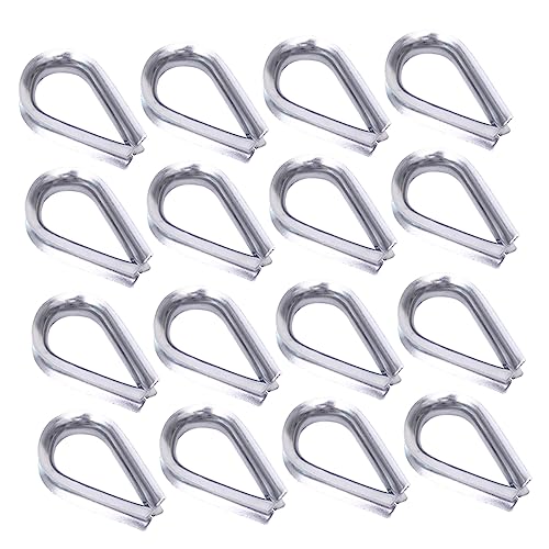 Homoyoyo 50Pcs Stainless Steel Wire Rope Cable Clamp Rings Protection for Industrial Applications Prevents Kinking and Abrasion and Wear Resistant