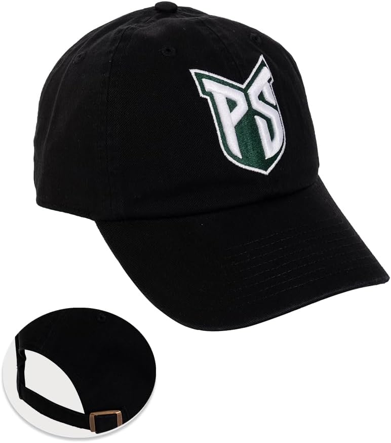 Desert Cactus Portland State University Baseball Hat Vikings PSU PDX Brimmed Embroidered Cap Adjustable Cloth Strap Adult (Style A) Black