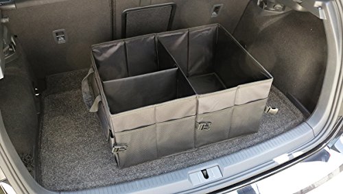 2 Pack Water Resistant Nylon Foldable Trunk Organizer Universal for Cars Trucks SUVs