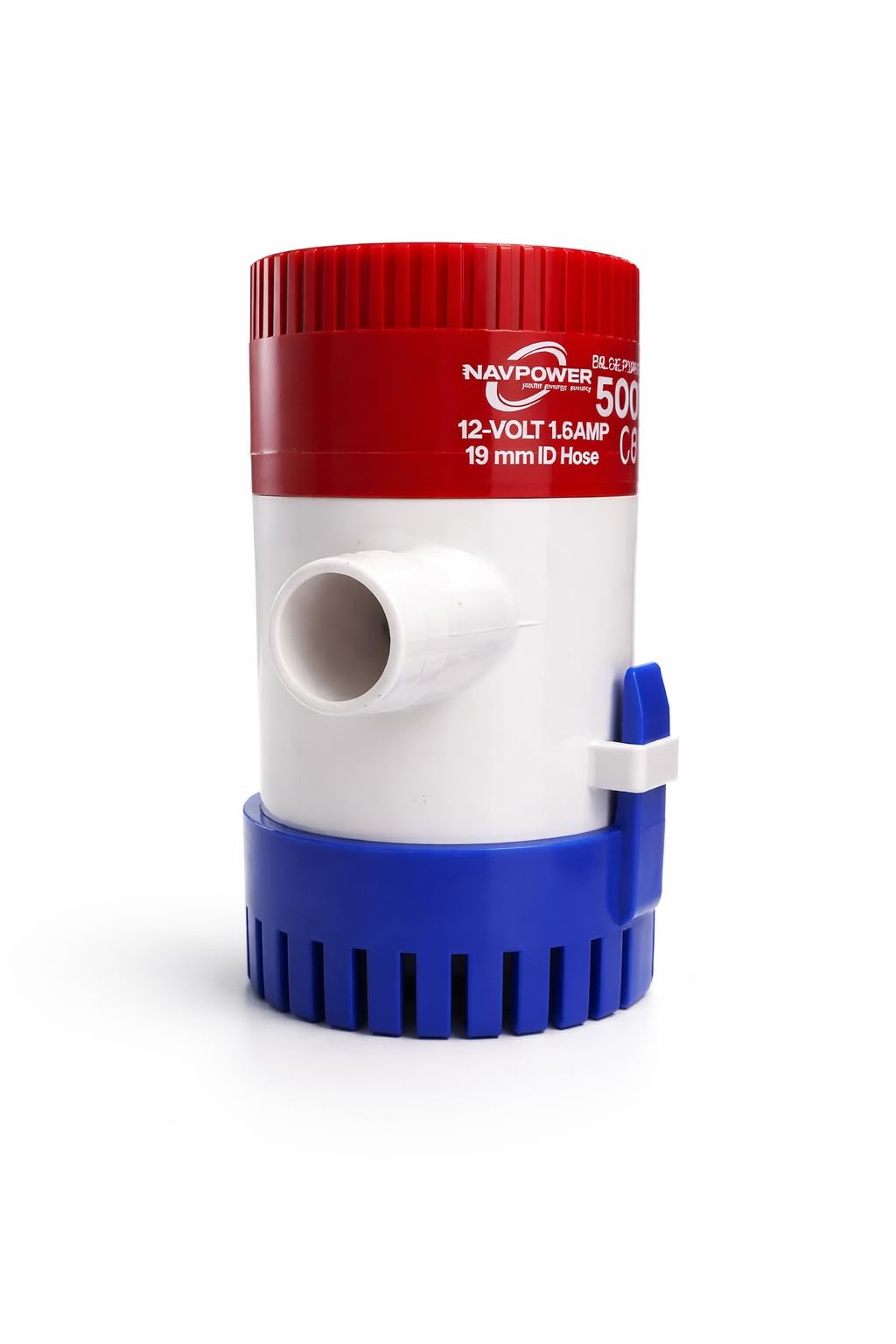 NAVPOWER Pompa di Sentina 12V 500 GPH – Pompa Sommergibile Scarico Acqua Barca – Attacco Tubo Ø19 mm – Per Pozzetto/Sentina