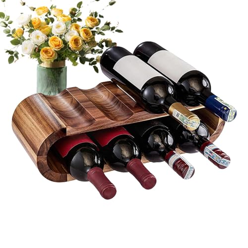 Generisch Botellero de madera - Sistema de almacenamiento de 8 compartimentos de gran capacidad - Organizador de almacenamiento de vino | Para los amantes del vino como para el salón