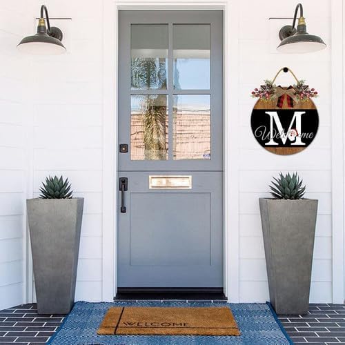 TYmall-Initial Letter M Christmas Wreath 11x11 Inch
