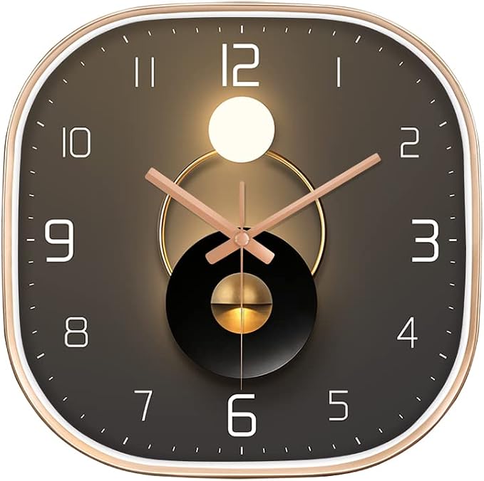STAR WORK Moon Square Wall Clock