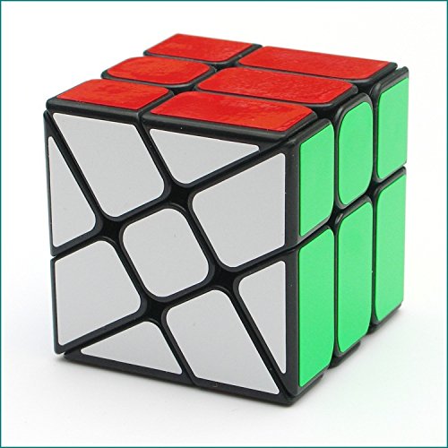 CuberSpeed Windmill Magic Cube 3x3 Black Wheel Fenghuolun Twisty Puzzle 3x3x3 Speed Cube Puzzle - Thumbnail 5