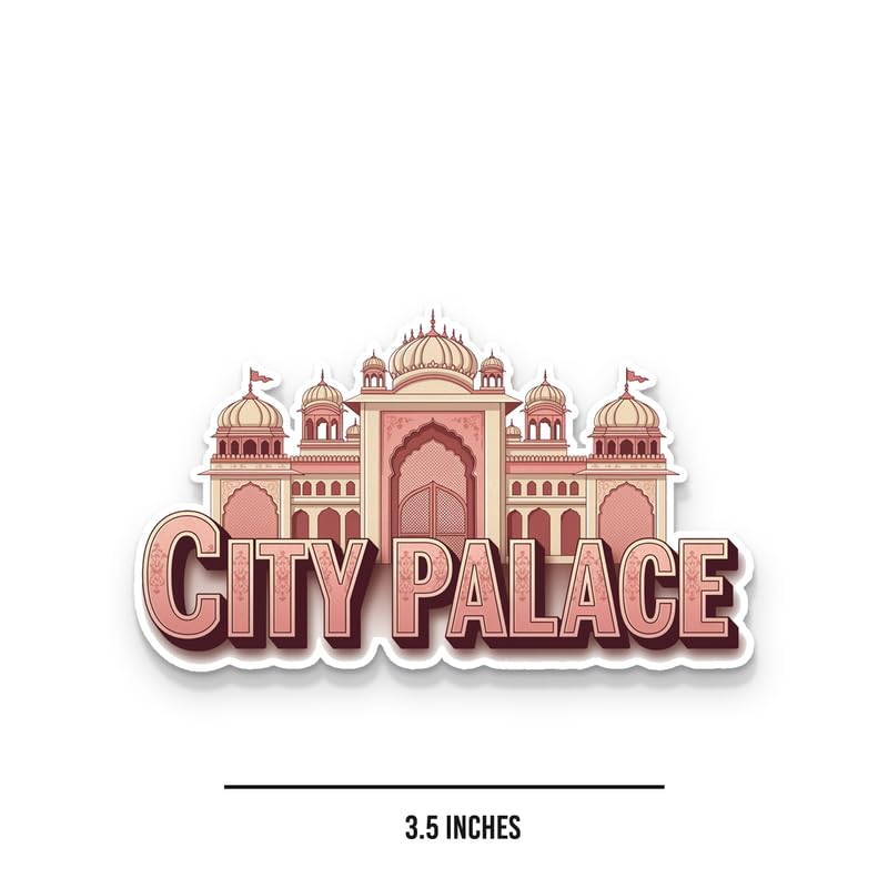 Image of City Palace Fridge Magnets, Glossy Finish, Stylish Magnet for Fridge, Wardrobe & Metal Surfaces