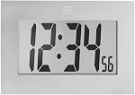 Marathon CL030064WH Large Digital Wall Clock with FoldOut Table Stand. Size is 9 inches with Big 3.25 Inch Numbers. (White)