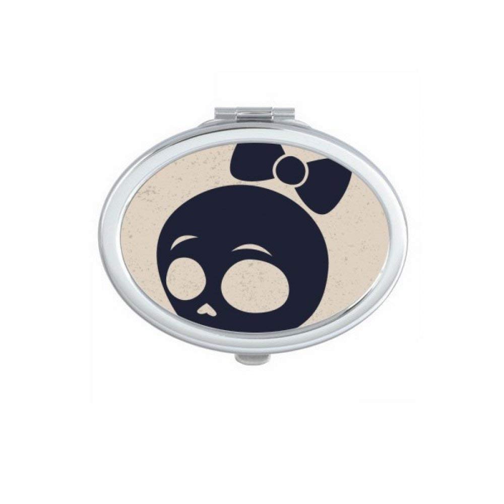 Miroir de poche de maquillage ovale compact d'Halloween portable