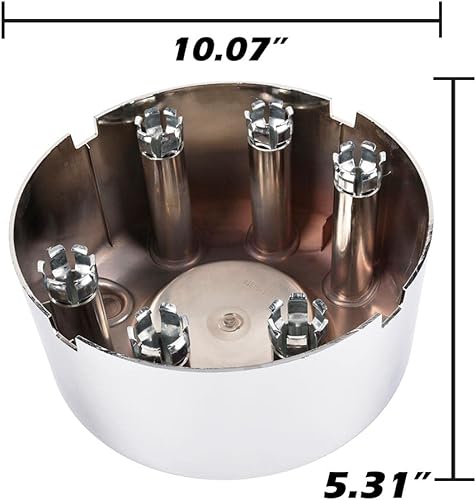 Miniatura 2 de PIT66 Tapacubos centrales de rueda de 17 pulgadas, compatibles con Ford F350 Super Duty Dually (DRW) 4 x 4, 4 unidades, cromadas