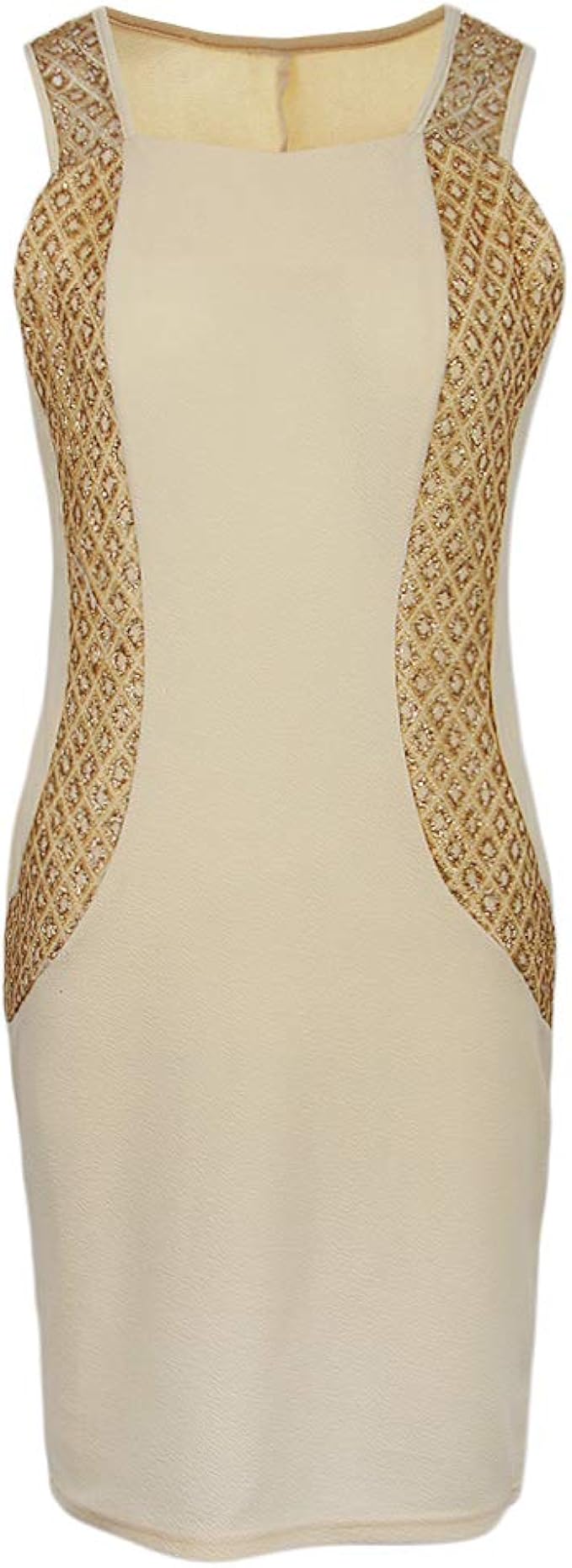 Amazon Co Jp Flameer Ol タンクドレス ボディコンシャス ワンピース レディース 上品な 無袖 膝丈 通気性 パーティー 行事 全３色４サイズ 服 ファッション小物