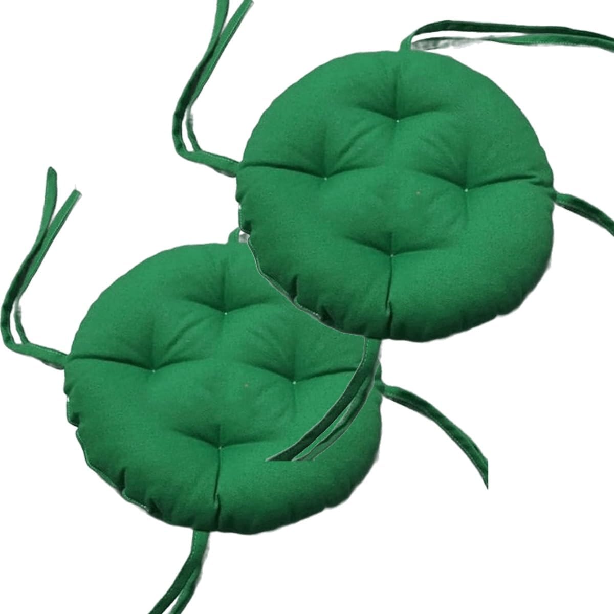 Set of 2/4 Stools Chairs Cushions Round with Ties 13/15/17/19inch Non-Slip Chair Pads for Dining Kitchen Garden Patio Indoor Outdoor Round Thick Seat Cushion(E9,2PCS 15 * 2IN)