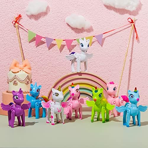 8 Pack Pre Filled Jumbo Deformation Easter Eggs with Unicorn Pony Toys, 3.5 inches Filled Eggs for Easter Egg Hunt, Basket Stuffers Filler, Classroom Prize Supplies