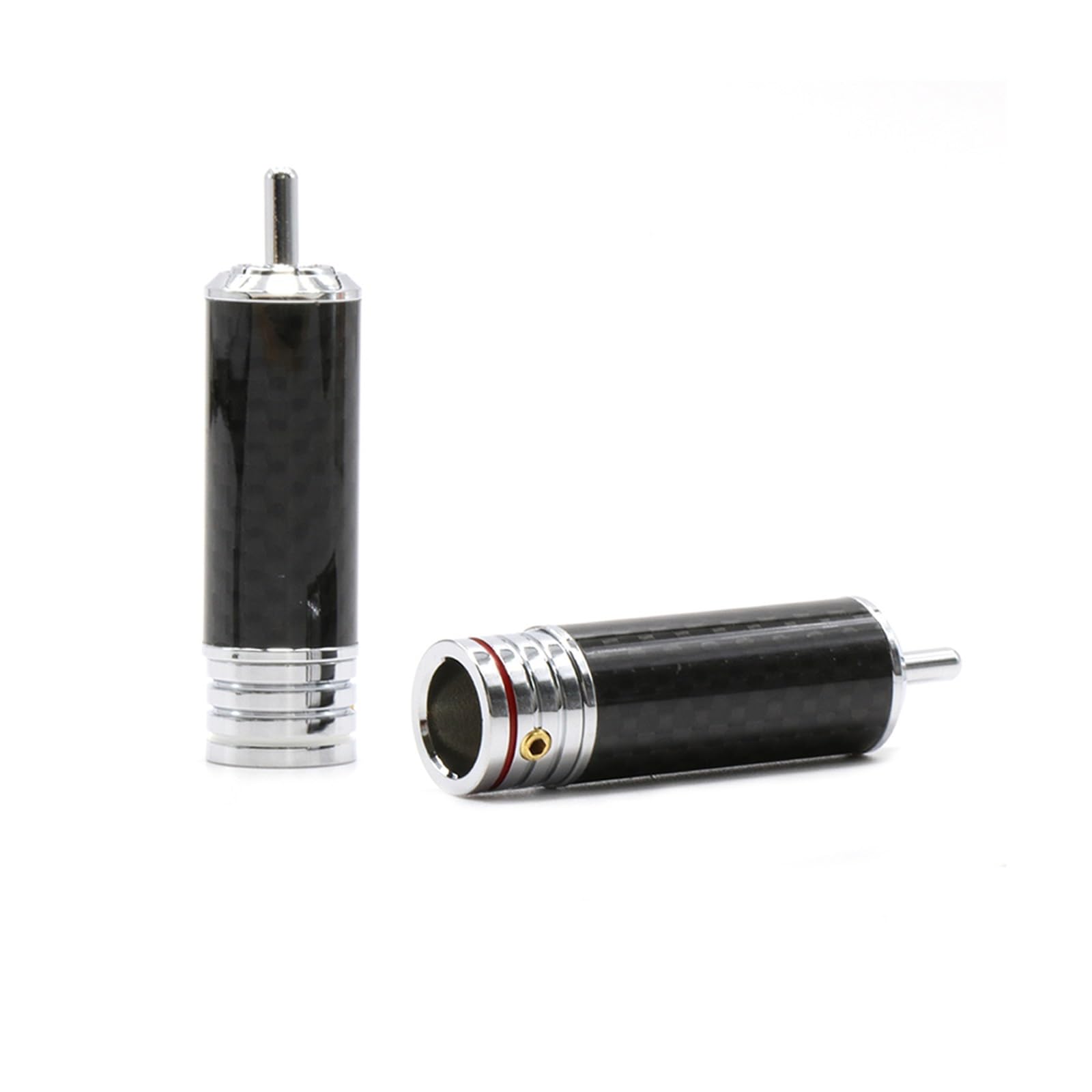 Lot de 4 connecteurs de câble d'interconnexion de prise jack plaquée rhodium for accessoires de prise audio Hifi