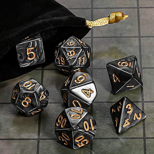 Image of CiaraQ 7pcs Polyhedral Dice Set for Dungeon and Dragons MTG Table Games