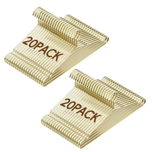 UEAKPIC 40 Pack 0.31" Widen Coat Hangers, Premium Matte Gold Aluminum, Durable Metal, Lightweigh & Sturdy, for Standard Size Suits, Clothing, Jacket, Pant, Dress, Shirts, Skirts by UEAKPIC - Used condition - US$42.61