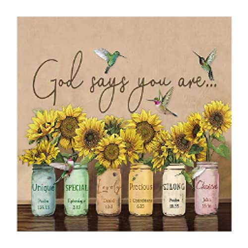 Toile Tournesol 30x30cm pour raviver un mur vide de salon moderne