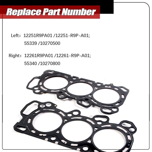 Image of AUCERAMIC 12251R9PA01 Engine Cylinder Head Gasket Fit for Honda Pilot Ridgeline Odyssey Passport 2016-2022, for Acura Mdx RLX TLX 2014-2022 3.5L V6 Gas SOHC #J35Y5 J35Y6