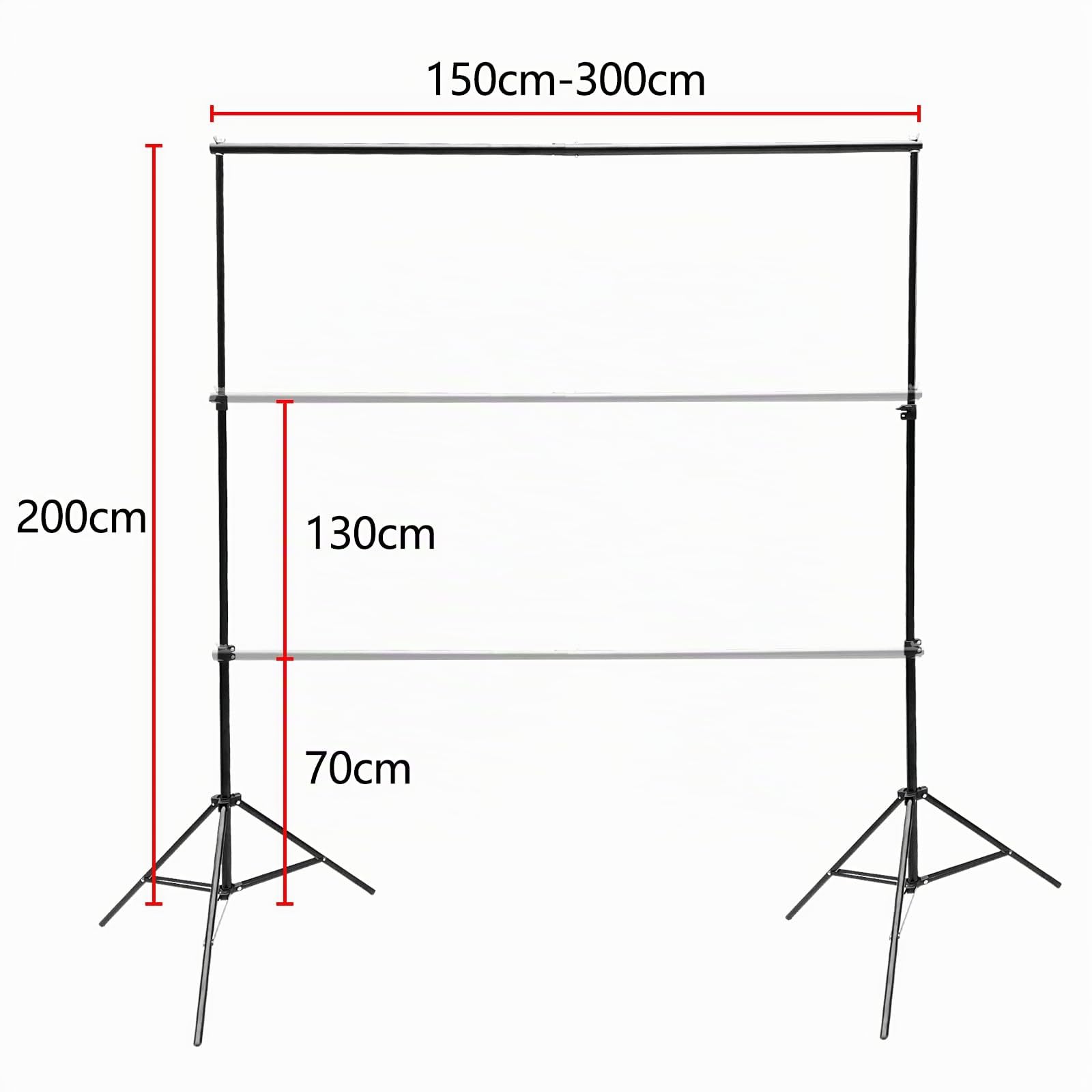 Relota Foto Hintergrund Ständer 200cm X 300cm, Verstellbarer Hintergrundsystem mit 10 Starker Klemme, Fotohintergrund Ständer, Backdrop Stand für Fotostudio, Produkt Fotografie, Video, Porträt