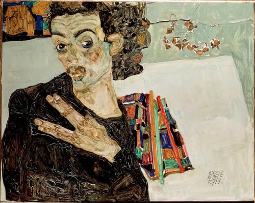 Impressions dart mural Egon Schiele grand format 60x90cm decoration interieure vintage