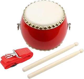 ARTSEWPLY Corvina Roja Tambor De Percusión Infantil Con Baquetas Para Juguete Musical Educativo Instrumento Musical De Sala