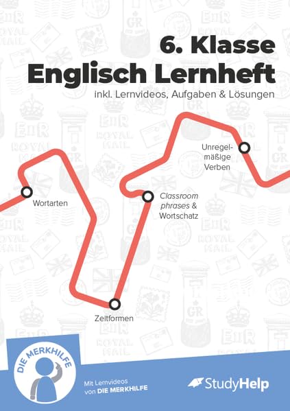 6. Klasse Englisch Lernheft: inklusive Lernvideos - DIE MERKHILFE (Englisch - Klasse 5 bis 10: mit Lernvideos)