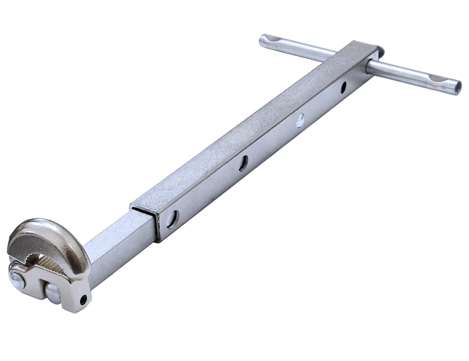 Adjustable Telescoping Basin Sink Wrench Tool, 3/8'' to 1-1/4'' Capacity Jaw w/ 10" to 17" Extendable Handle, for Tight Space