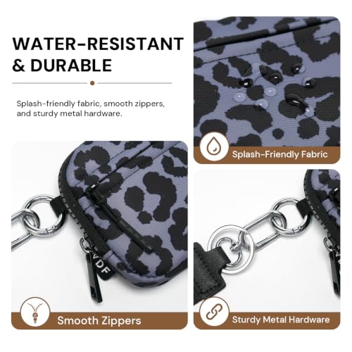 Image of Wristlet Wallet for Women with Clear ID Window, Zip Coin Purse and Keychain | 3 Card Slots, Exterior Zip Pocket, Inner Mesh Pouch, Lipstick Holder, Detachable Wrist Strap, Lightweight Nylon