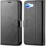 TUCCH Case for iPhone 17e (6.1") 2026, Wallet Case for iPhone 16e, PU Leather Magnetic Protective Flip Folio Foldable Cover with[RFID Blocking] 4 Card Holders[Viewing Stand][Shockproof TPU], Black