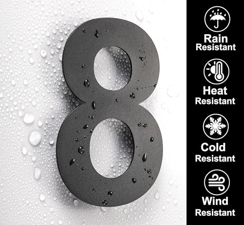 nanlyiau 4in/10.2cm Floating House Number Black House Number Black Door Number Stainless Steel House Numbers Made of solid 304 Stainless Steel Floating Appearance Address Numbers(5) - Image 3