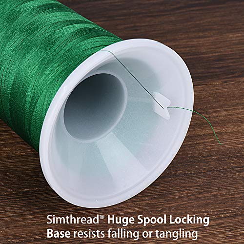 Image of Simthread 12 Brother Colors of Huge Spool 5000M Polyester Embroidery Machine Thread for Commercial and Domestic Embroidery Machines - Assorted Color 3