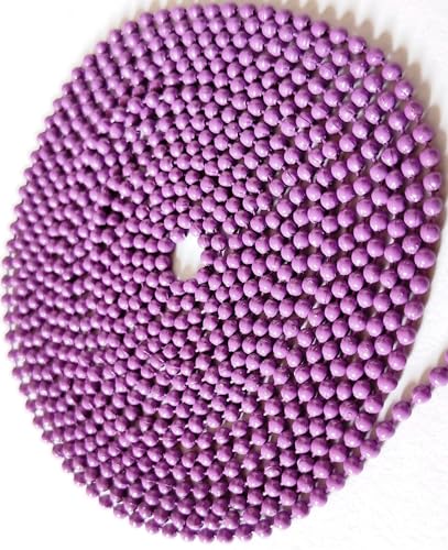 Image of GoSetGet! 12 mtr-Purple-1.5mm Metal Ball Chain for LIPPAN Art, Rangoli, Jewelry Making, Crafts, Decorative, Long Lasting Finish (12 Mtr Purple)