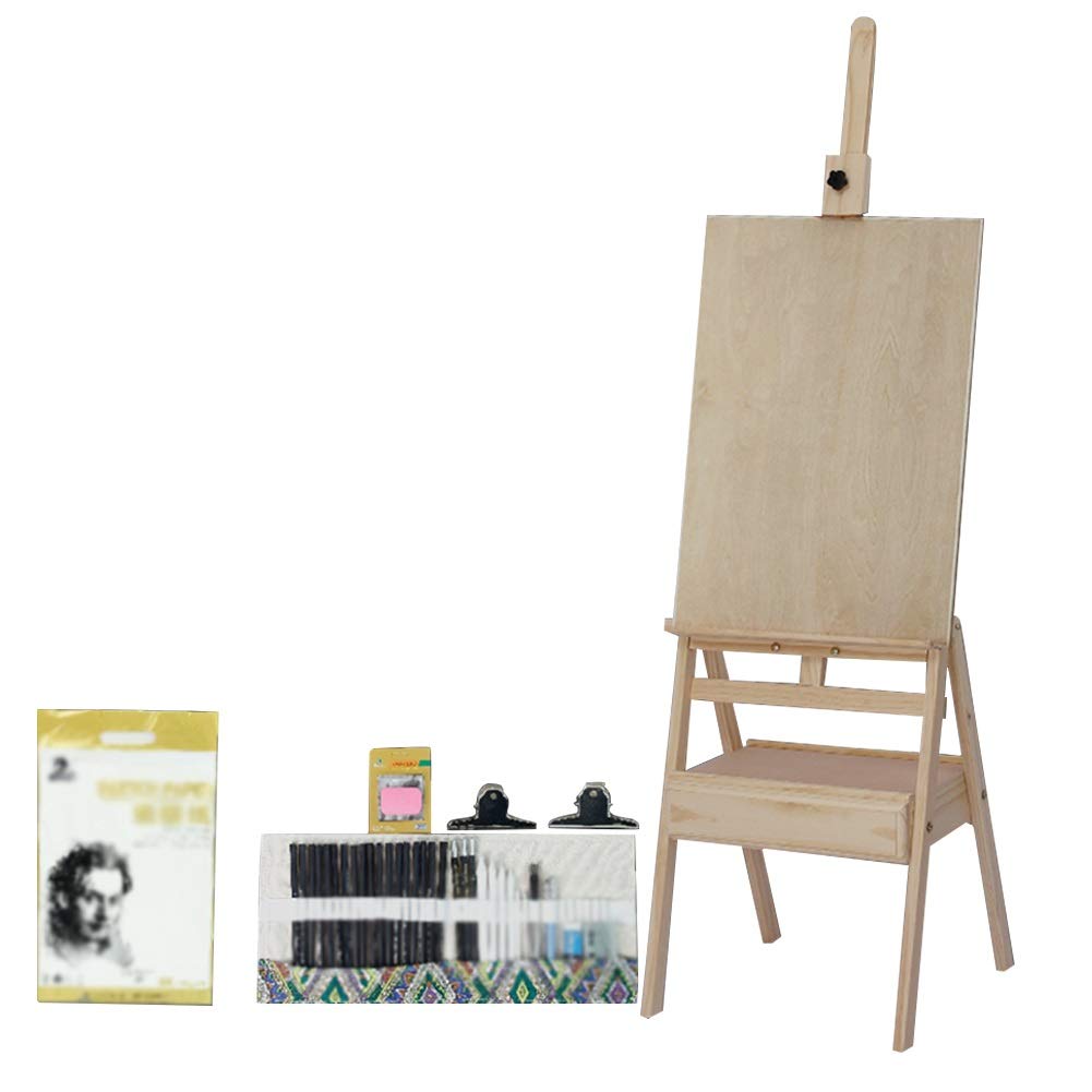 WDSOPK Studio Arts Craft Artist Display Easel Storage Shelf Easels for Plates Whiteboard(One Color Easel set)