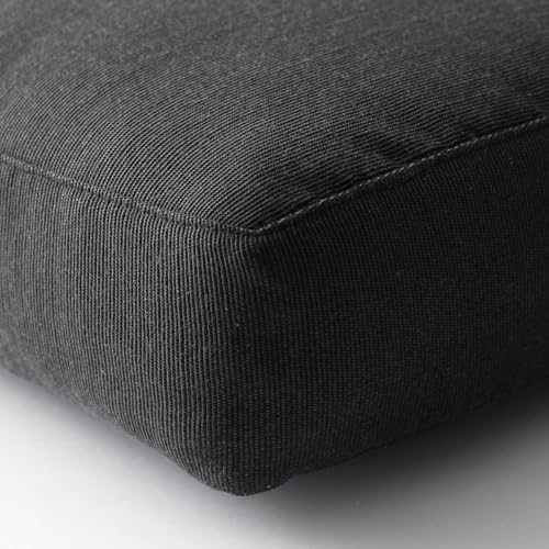 Galette de chaise d'extérieur lavable en machine grand format noir 8cm - 3