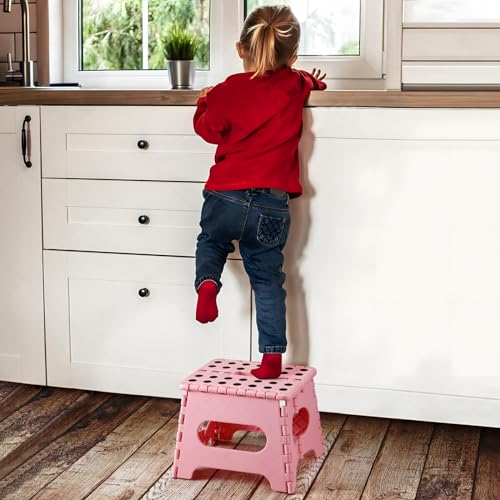image for PandaEar Small Folding Step Stool for Kids, 7.5 Inch Mini Collapsible 