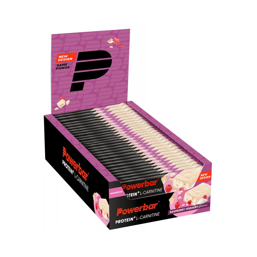 Powerbar Protein Plus + L-Carnitine Bar (30x35g) Raspberry Yoghurt - Batony - Batony proteinowe