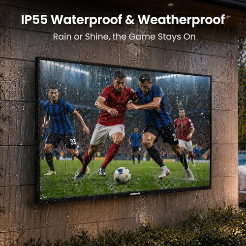 ByteFree 55" Outdoor TV 4K Google TV, 1500 Nits IP55 Waterproof, Dolby Vision & Atmos, Anti-Glare, Google Assistant Chromecast, Suit for Patio Backyard Poolside by ByteFree - Image 2