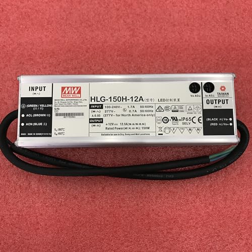 Mean Well HLG-150H-12A 150W Constant Voltage + Constant Current LED Driver HLG-150H 12V 12.5A