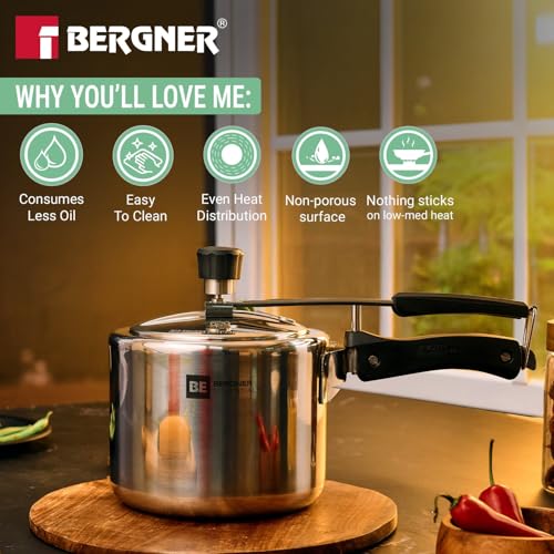 Image of Bergner 17 Pc Triply Cookware Gifting Set, Consumes Less Oil, Healthy Cooking, Complete Cooking Set, Even Heat Distribution, Gift Set for Marriage /Anniversary /Housewarming - Induction Bottom