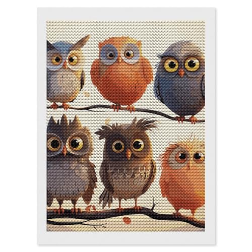 Peinture diamant ronde oiseaux pour habiller un mur vide avec art