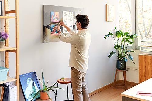 Tableau mural liège design bois horizontal grand panneau déco montagne