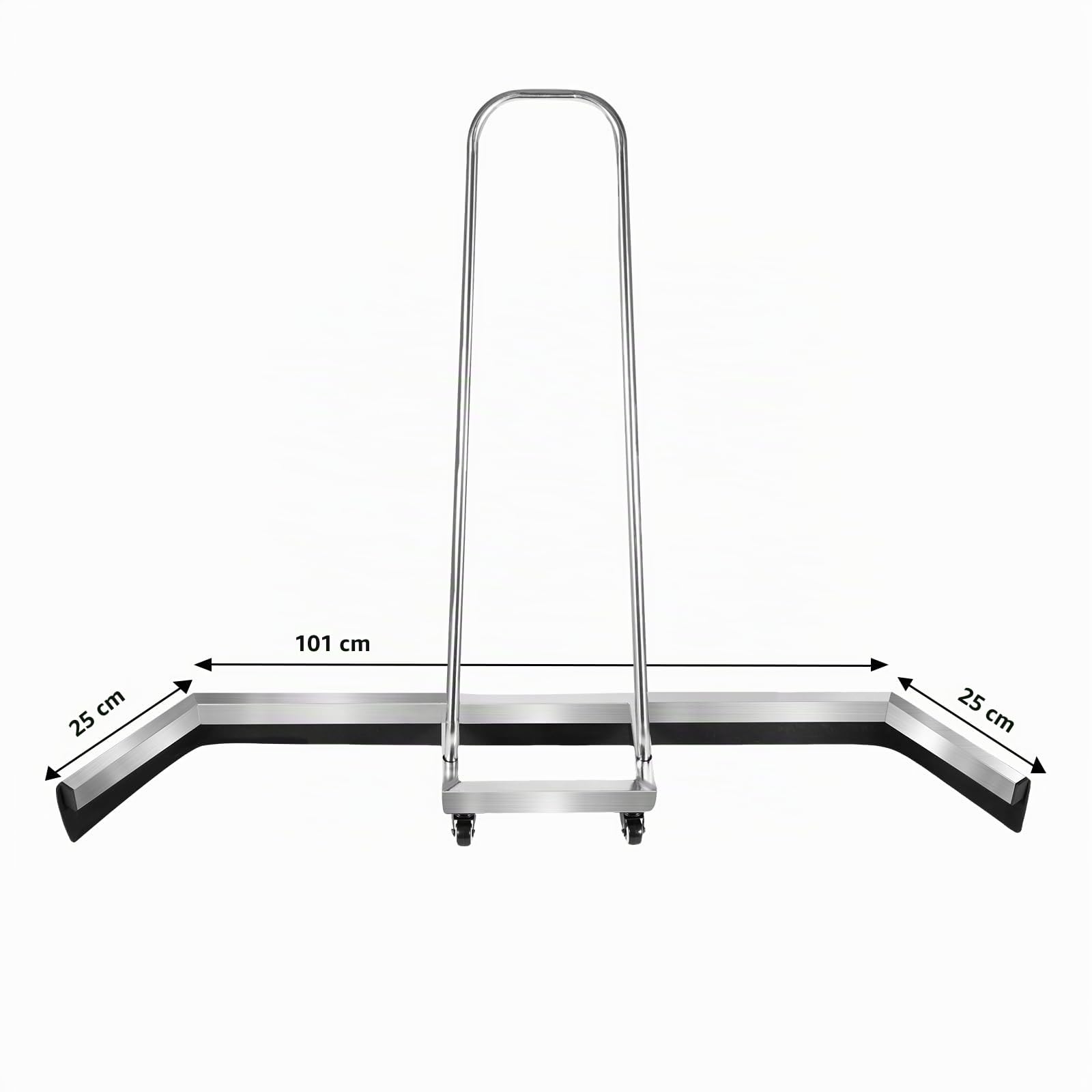 Espátula Deportiva para Pista de Tenis 132 x 87 cm, Rasqueta para Pista de Tenis de Acero Inoxidable, Extractor de Pista de Tenis, para Pistas Deportivas Garajes, con Ruedas y Mango