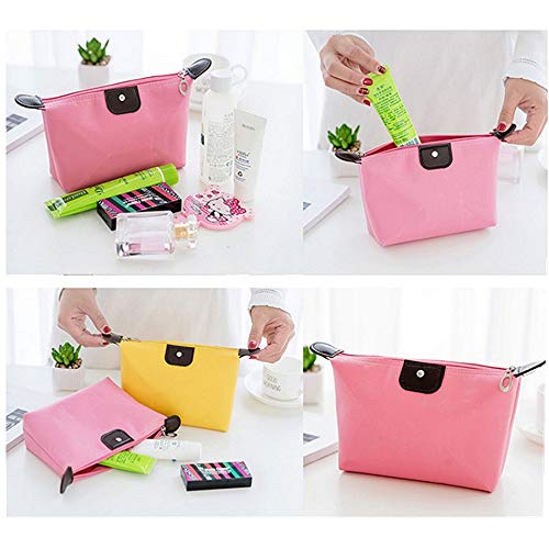 TRIXES 3-teiliges Reisetaschen-Set - wasserdichte Aufbewahrungs- - Organisationstasche für Bilden, Kosmetika, Toilettenartikel, Zubehör - für Männer & Frauen in blau, rosa und gelb