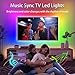 KeShu 16.4ft LED Lights for TV 55-75 Inch, Rainbow Color Changing Led Lights with Remote Bluetooth APP TV Led Backlight led Lights for Bedroom Led Strip Lights Music Sync TV Lights Behind…
